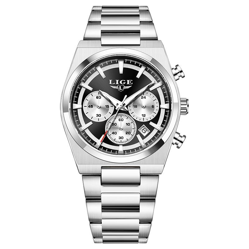 LIGE Nové pánské hodinky špičkové značky jednoduché módní náramkové hodinky luminiscenční vodotěsné pánské křemenné hodinky