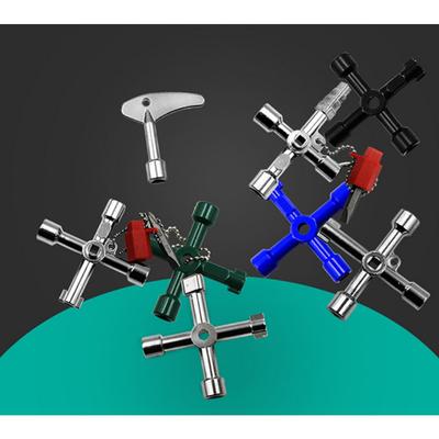 1PC Electric Control Cabinet Car Elevator Cross Key Wrench, Water Meter Valve Key, Inner Triangle Wrench, Multi-purpose Tool