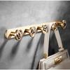 Bathroom Robe Hooks Brass Hooks for Hanging Clothes Hook Door Wall Double Hooks Bathroom Accessories Towel Hook