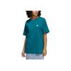 adidas Originals Solid Color Logo Sports T-shirt Unisex Tops Green HE2905