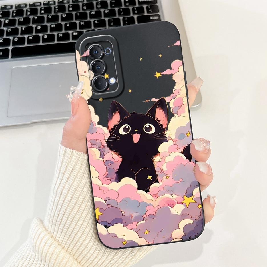 For Oppo Reno4 Pro 5G Case CPH2089 Luxury Candy Painted Cover Soft Silicone Phone Case For Oppo Reno 4 Pro Reno4 4G CPH2113 Bags