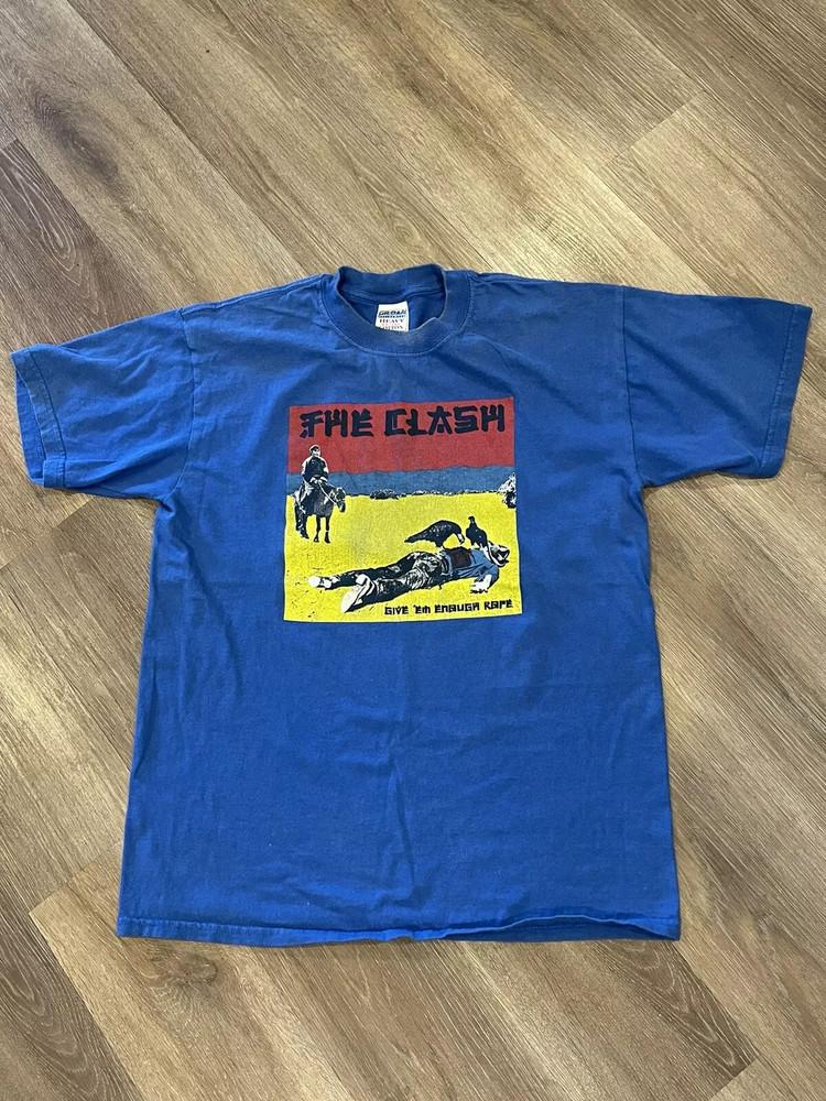 The Clash Band Give Em Enough Rope Blue  Full Size S-5XL Unisex T-Shirt XXXXL