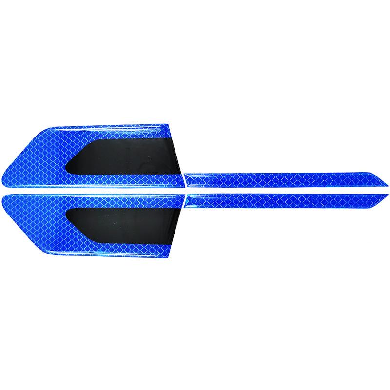 2PCS Car Body Reflective Stickers Side Safety Warning Door Protection Stickers Anti-scratch and Anti-collision Reflective Strips