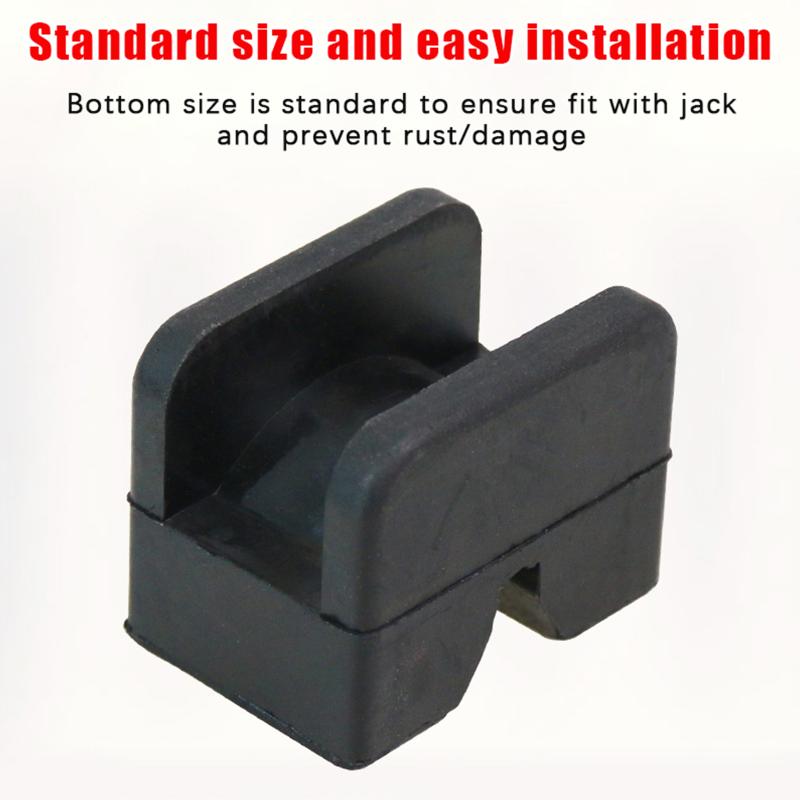Car Jack Rubber Pad Car Slotted Lift Jack Stand Rubber Pads Universal Repair Tools Frame Protector Adapter Jacking Tools 1/2Pcs