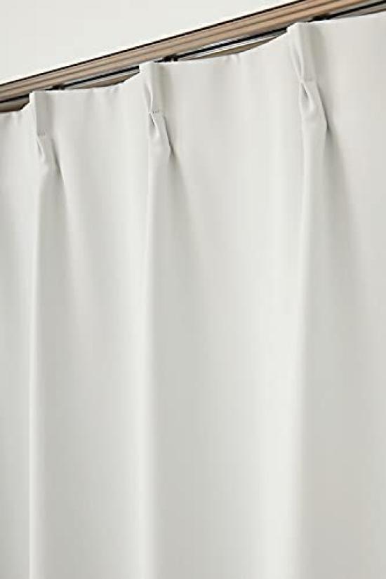 5317 Light Gray LGY Blackout Grade Solid 100cm Wide X 205cm Set of Thick "Mukku" Curtains, 1, Full-Dull, Color, Insulated, Long, 2, 100x205cm,