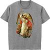 Erzengel Michael besiegt den Teufel Katholisch Christliches T-Shirt Unisex Baumwolle Kurzarm T-Shirt Hip Hop Tee Top Harajuku Streetwear