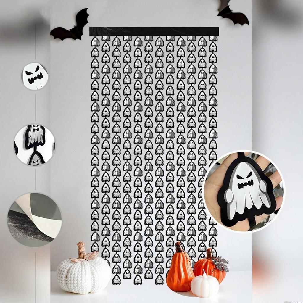 Ghost Shower Curtains Ghost Halloween Backdrops For Wall Cute Glow-in-Dark Backdrop Decoration For Party Kitchen Home Wall