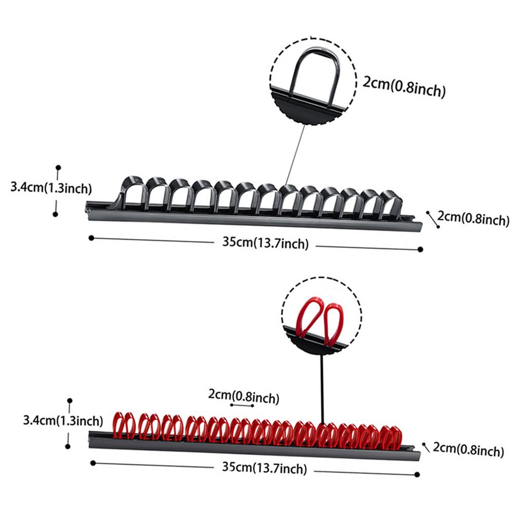 5Pcs Screwdriver Organizer and Wrench Organizer Hand Tool Holder Plastic Rail Wrench Hanger Wall Mount Rack for Garage