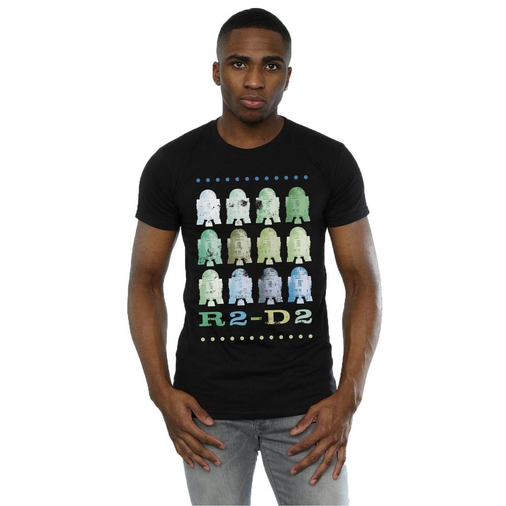 STAR WARS Mens Green R2-D2 T-Shirt