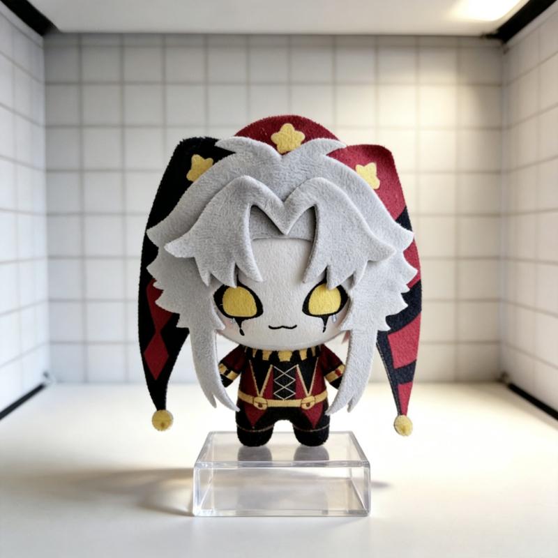 12Cm Funny Crying Style Circus Pierrot Harlequin Anime Plush Doll Stuffed Plushie Toy Soft Cute Cartoon Birthday Gift