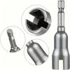 1pc Wing Nut Driver Socket Wrench with 6.35mm Hex Shank & Adapter Nut - Durable Steel Construction for Power Tools, Electric Screwdrivers
