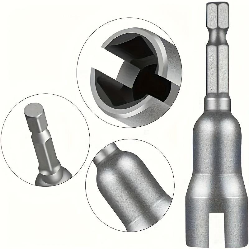 1pc Wing Nut Driver Socket Wrench with 6.35mm Hex Shank & Adapter Nut - Durable Steel Construction for Power Tools, Electric Screwdrivers