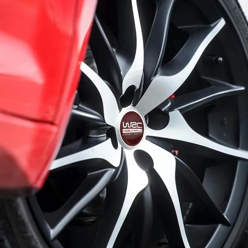 4PCS 56MM 60MM WRC World Rally Championship Emblem Car Wheel Center Cap Hubs Cover Badge Auto Styling Accessories