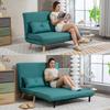 Two-Seater Linen-Look Sofa Bed - Green