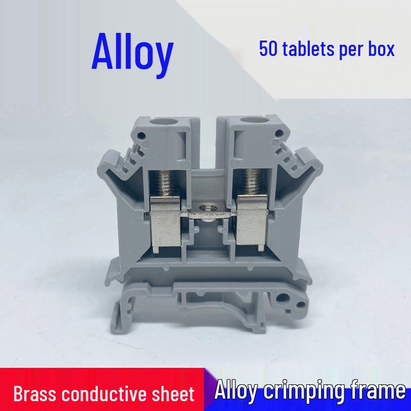 

Copper Rail-Mounted UK6N Terminal, 6MM, Non-Slip, Break-Resistant, Flame Retardant.