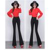 Elegant Long Office Lady 2022 Summer High Waist Women's Wide Leg Capris Suit Pants for Women Skinny Flare Pants Woman Trousers