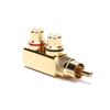 Gold Plated Av Audio Splitter Plug Rca Adapter 1 Male To 2 Female F Connector