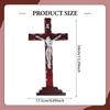 Wall Crucifix Cross Wood Jesus Sculpture Christian Figurine Pendant Religious Statue Home Decor