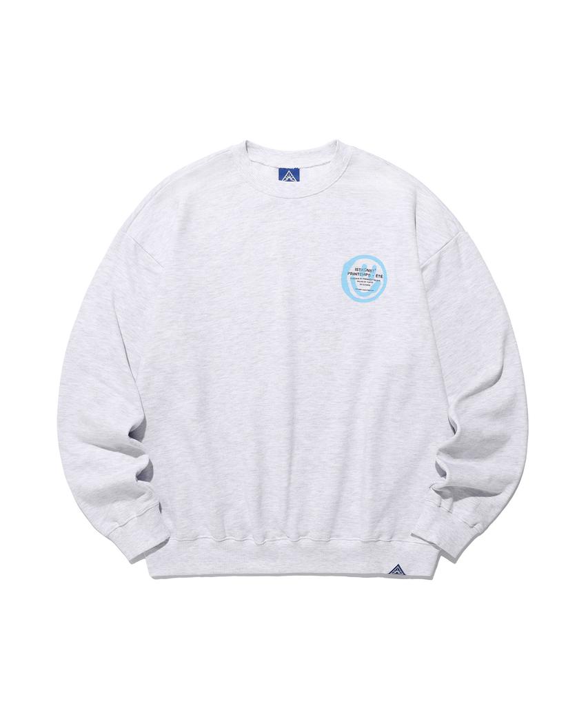 ISTKUNST Logo&Smiley Sweatshirts_Light Gray(Ik2Dsmm440A)