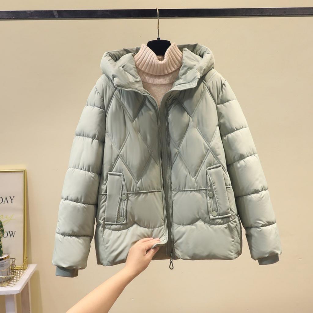 Women's Hooded Coat Ladies Winter Cotton Coat Thickened Warm Jacket