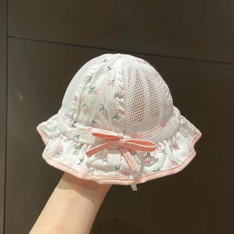 Baby Sun Hat With Breathable Cotton And Floral Design For Toddler Sun Protection