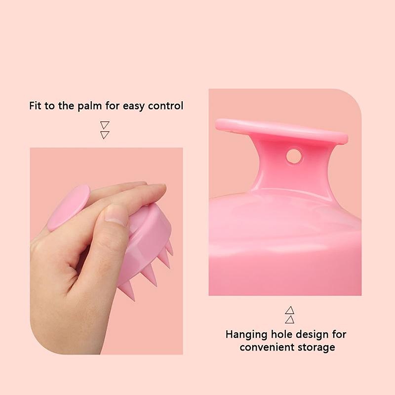Plastic Silicone Massage Comb Clean The Scalp Thoroughly Scalp Massage Easy Foaming Head Massage Brush Shampoo Brush Bath Comb