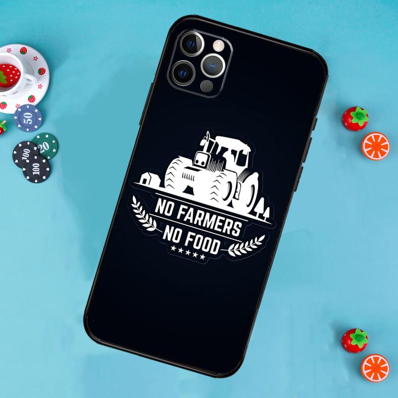 No Farmers No Food Phone Case For iPhone 17 Air 14 16 15 11 12 13 Pro Max 12 13 Mini 15 16 Plus 16e Cover Funda