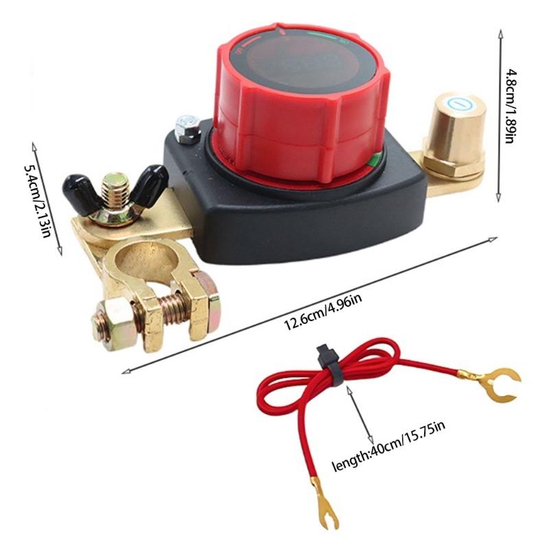 Battery Cut Switches With LED Voltage Meter On Off Power Cut High Current 250A Isolator for Trucks Buses & Marine Use