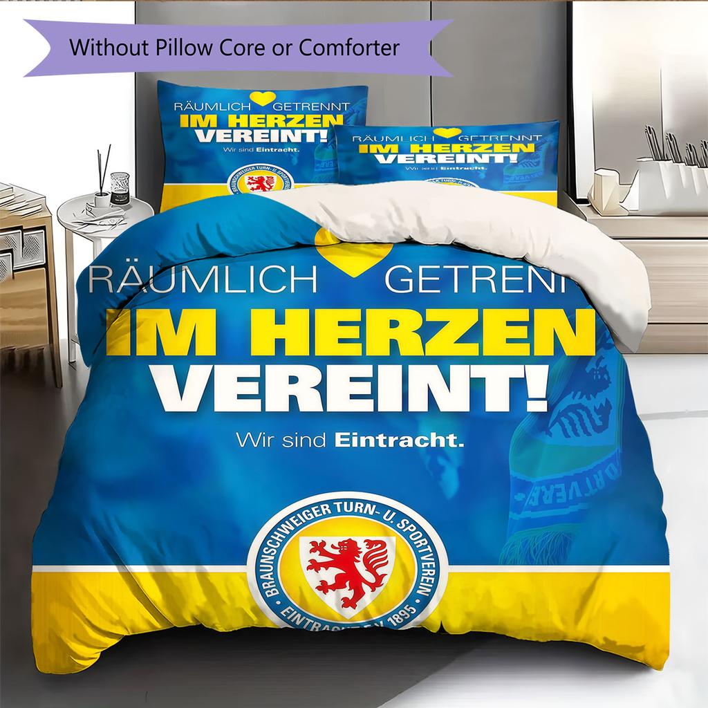 Eintracht Glory Bedding Quilt Set Quilt Cover Pillowcase Home Decoration Birthday Gift (1 * duvet cover + 2 * pillowcase, without core)