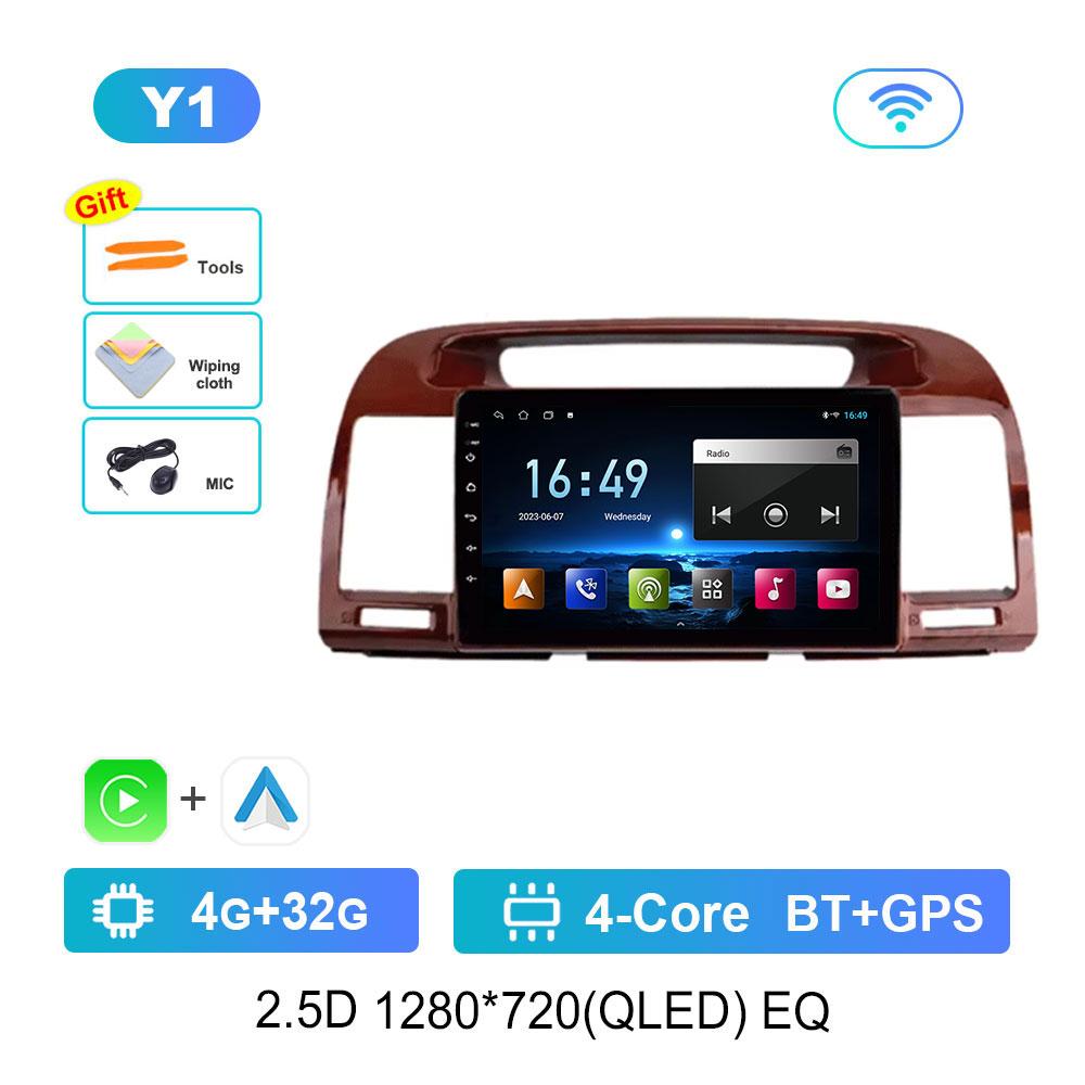 Car Video Multimedia Player Bluetooth for Toyota Camry 5 XV 30 2001 - 2006 WiFi Android 14 GPS Navi 2.5D Screen Auto Tools
