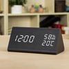 Reloj despertador con control de voz, reloj de escritorio multifuncional con pantalla transparente ABS, ahorro de energía, para el hogar 
