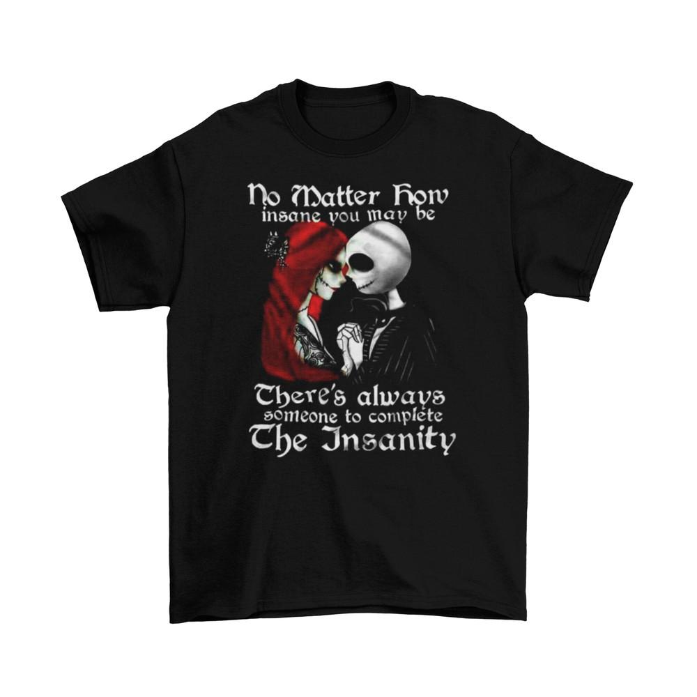 

Nightmare Before Christmas Jack and Sally T-Shirt Unisex Cotton Sizes Adult New S