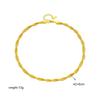 European and American Fashion Simple Neutral Woven Twist Gold-plated Stainless Steel Chain Jewelry Necklace Bracelet Set