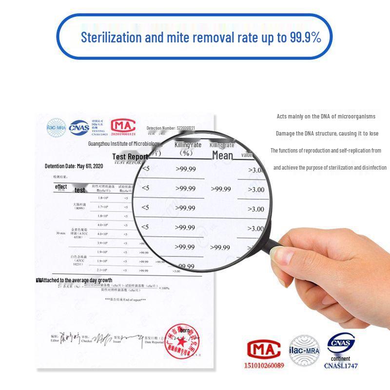 Portable UVC Ozone Germicidal Lamp for Home and School: Ultraviolet Mite Removal and Deodorization
