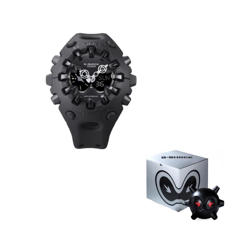 Casio GA V01 200m Waterproof Quartz Movement Resin Strap Watch Unisex Black Dial GA-V01A-8APFK