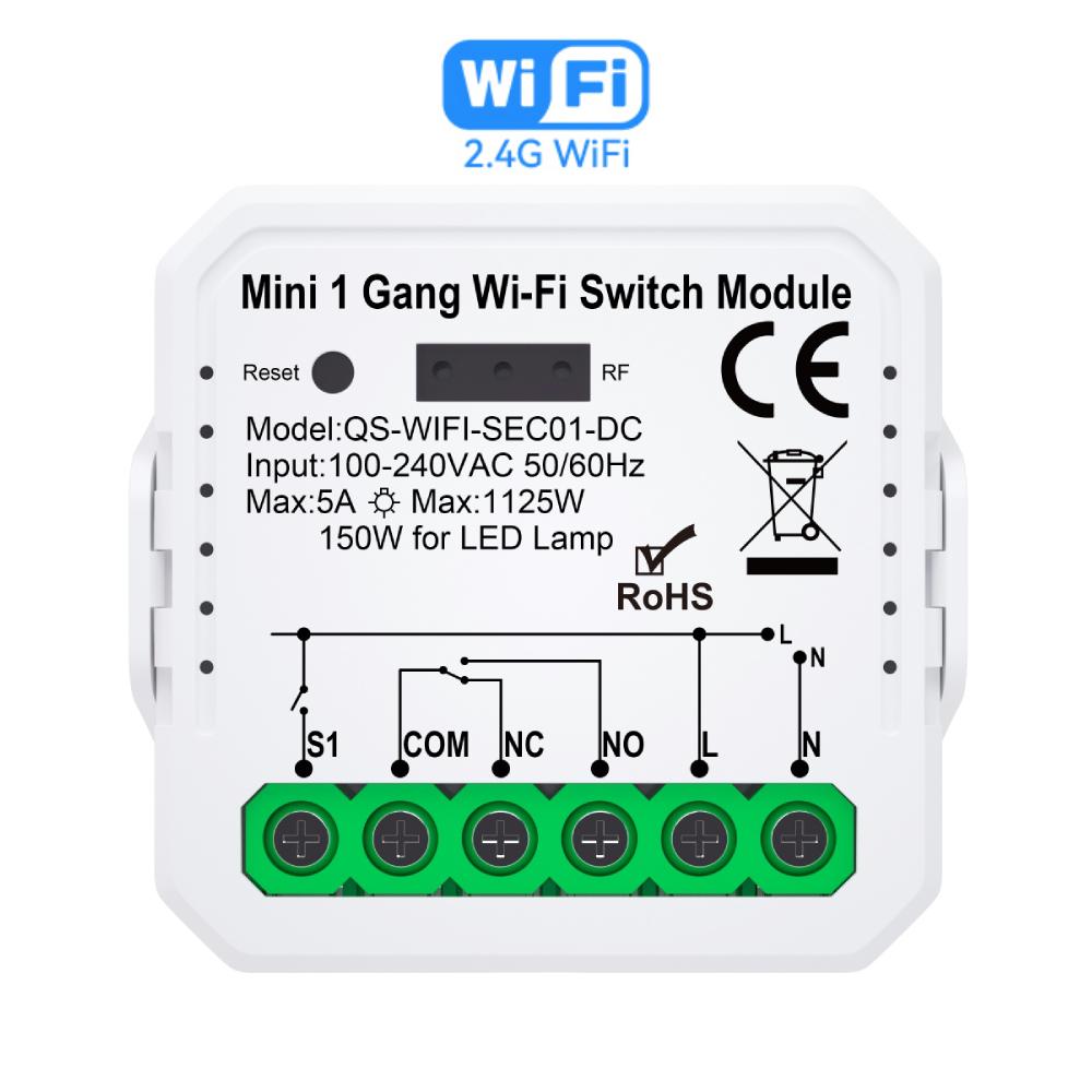 Tuya WiFi ZigBee Smart Trockenkontakt Schaltermodul DC 12/24V AC 100-240V Smart Home DIY Schalter Relais Timer Funktioniert mit Alexa Google
