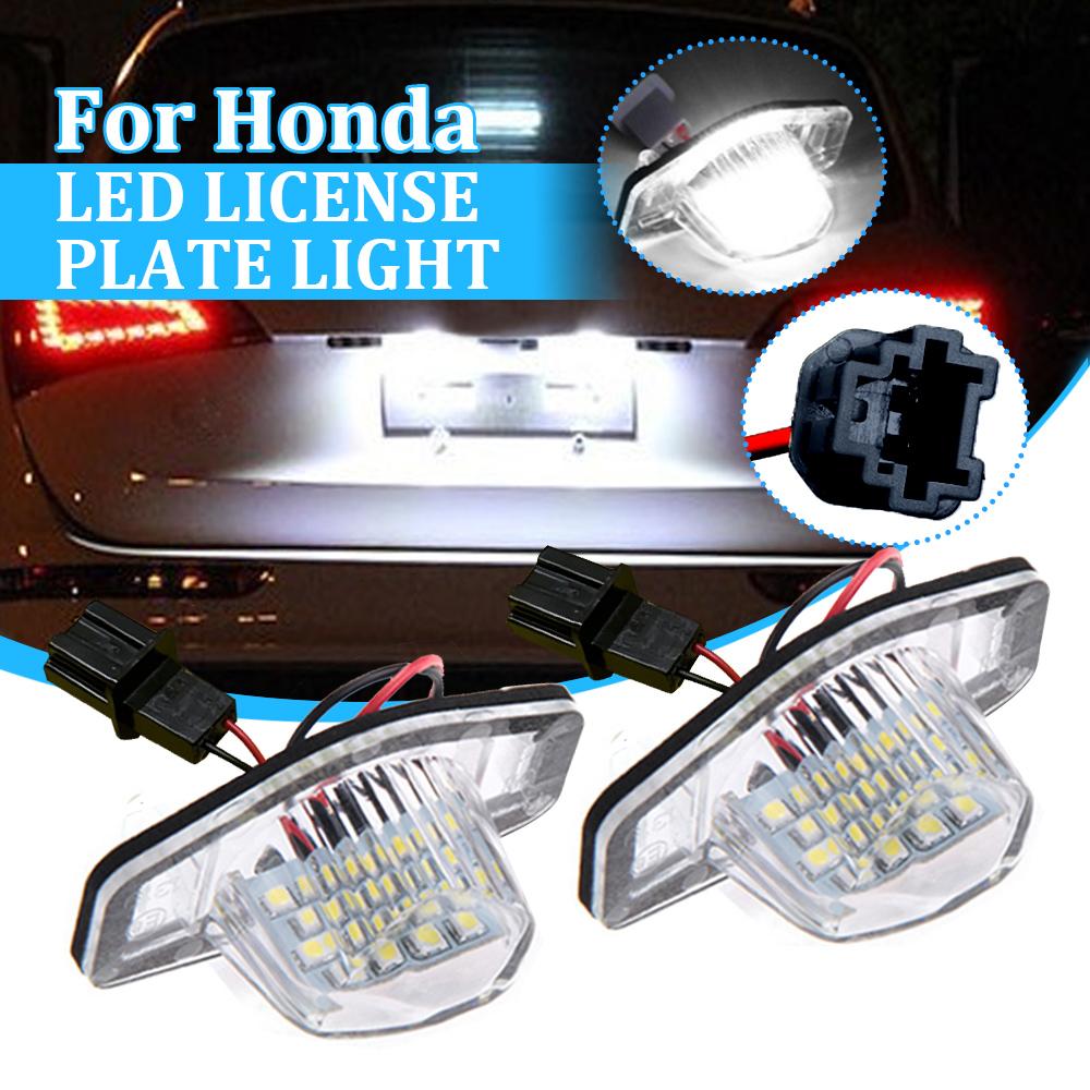 2pcs Car LED License Plate Lights for Honda Fit Jazz Odyssey Sylphy CRV PRV,Lamp Xenon White 6000k Cars Accessories