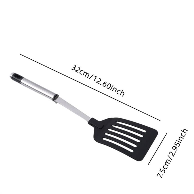 

Stainless Steel Turners Kitchen Tools Nylon Handle Spatula Fried Shovel Egg Fish Frying Pan Scoop Spatula Cooking Utensils