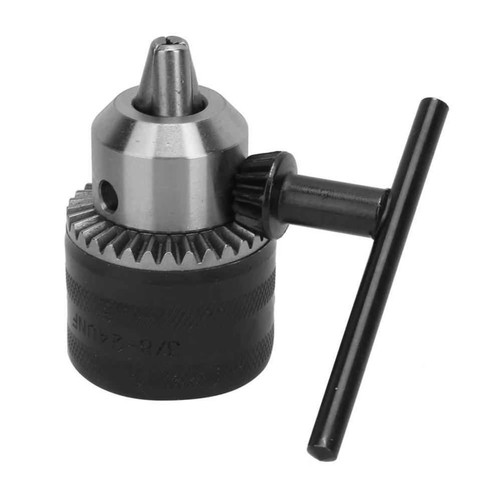 1.5-13mm Capacity Drill Chuck Tool Kit 3/8-24UNF Thread Drill Chuck Adapter For Hand Drills