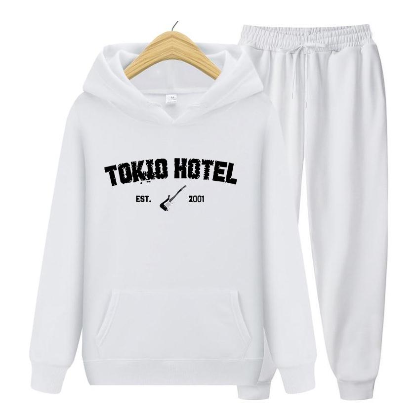 סט הודי לנשים שרוול ארוך הדפס טוקיו הוטל רוק ראפר קאוליץ' קז'ואל אוברסייז סווטשירט פולאובר בגדי יוניסקס