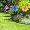 Metal Flower Stake Decorative Garden Stake Outdoor Ground Insert Flower Stake for Lawn Patio Pathway Yard Decor