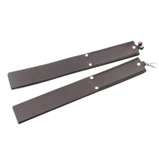 Faux Leather Paddle Rivet Fixation Auditory Stimulation Toy 11 Inches Role Play Cosplay Accessories for Couples