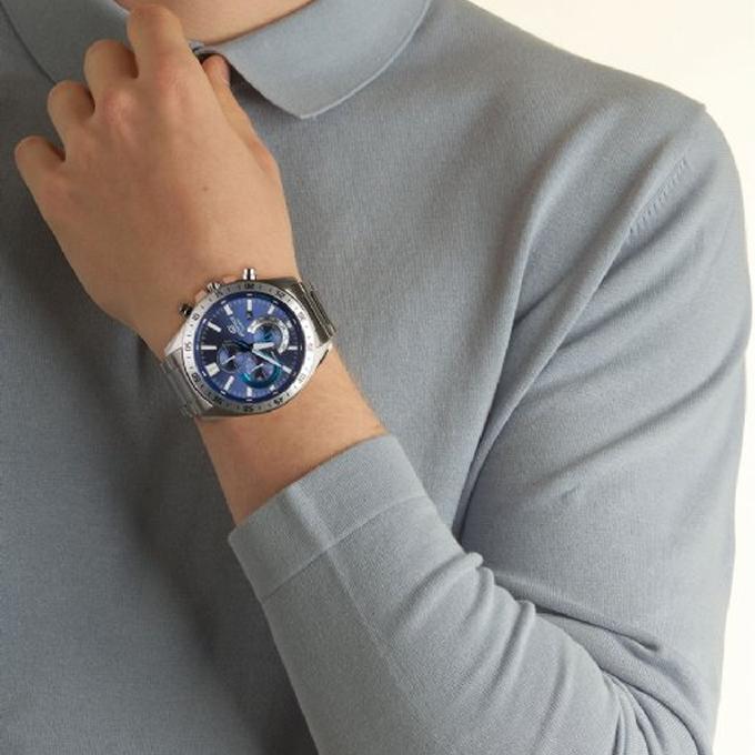 CASIO Men EDIFICE Blue Watch EFV-640D-2AV EFV-640D-2AV