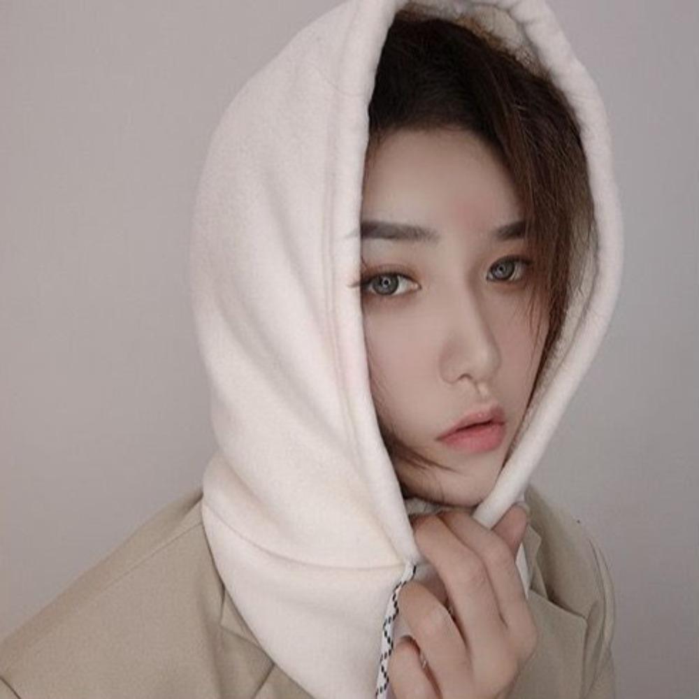 Thickened Hooded Neck Scarf Neck Warmer Mask Pullover Cap Fashion Ear Protection Cap  Winter