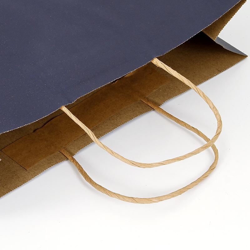 10 PCS/lot Gift Paper Bag with Handles Dark Color Festival Gift Bag Wedding Party Pure Dark Blue Craft Kraft Paper