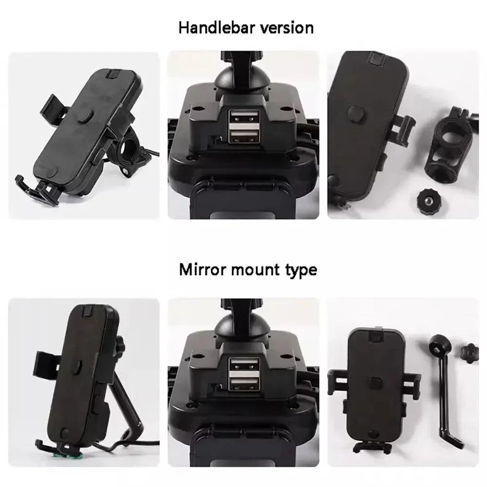 Cykeltelefonhållare 360° vy Universell cykeltelefonhållare för 4,7-7 tums mobiltelefonstativ Stötsäker fäste GPS-klämma