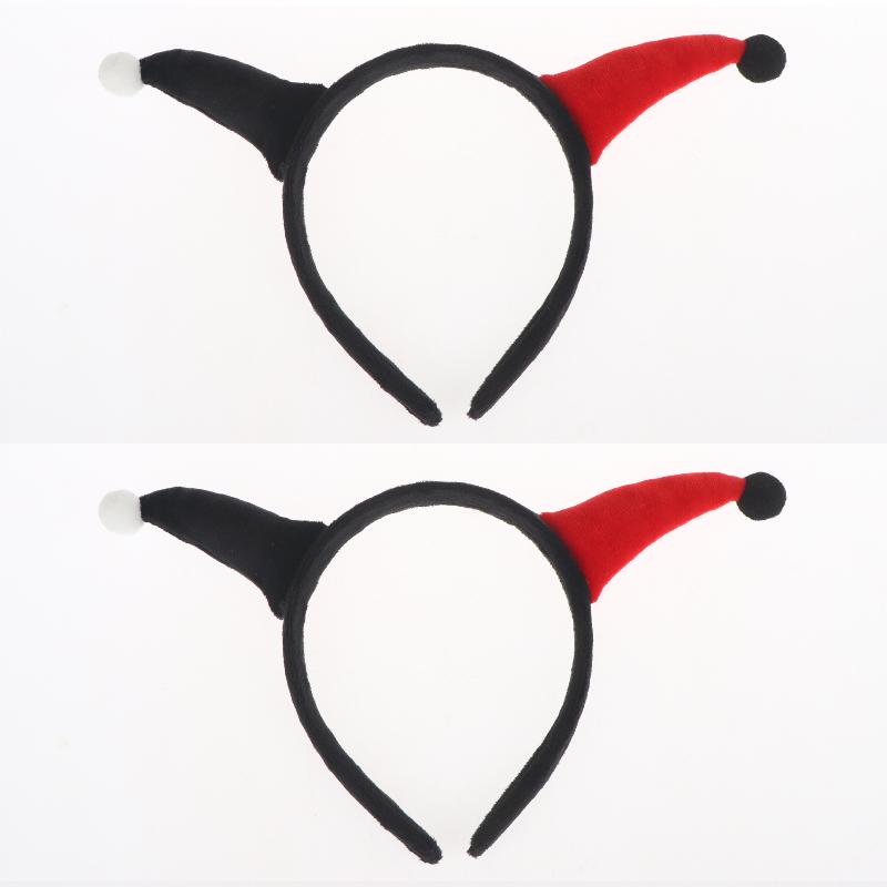 

{Summer2} 2Pcs Funny Two-color Clown Headband Cosplay Demon Jokers Headwear Party Hair Accessories Cosplay Costume Props