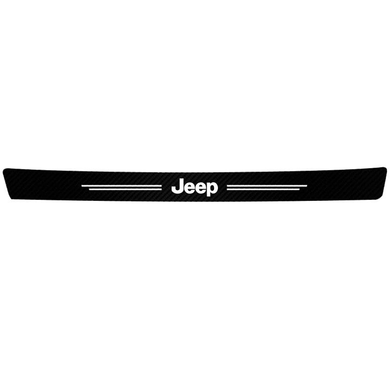 

For Jeep High-quality Carbon Fiber Car Door Sill Protector Sticker For Jeep Wrangler Grand Cherokee Compass Wagoneer Gladiato