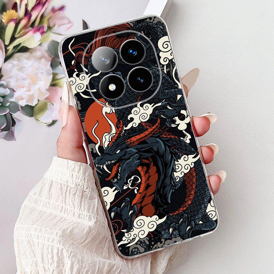 For Xiaomi Redmi Note 14 Pro+ Cool Dragon Tiger Painted Phone Case For Redmi Note14 Pro Plus 5G Soft Silicone TPU Cases