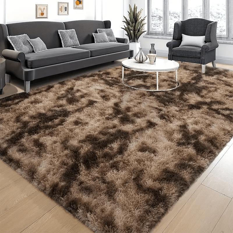 1pc Luxurious Rectangular Shaggy Plush Carpet Rug - Soft, Fluffy,Perfect for Living Room Sofa, bed Room, Home High-end Decorative, Easy to Clean